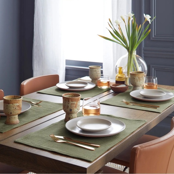 NWOT QUINCE Organic Airy Gauze Placemat Olive 3150 - Picture 4 of 9